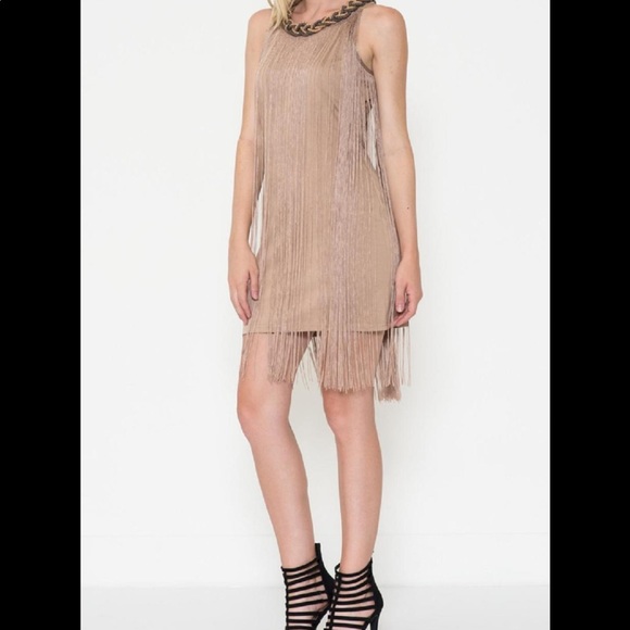 Esley Fringed Boho Western Mini Dress - Picture 3 of 8